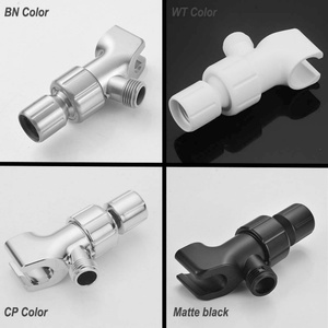 Soporte ajustable de 1/2 pulgada para cabezal de ducha de mano, con bola de latón, soporte de ABS premium, brazo giratorio de 360 grados y conector de manguera - Product Image 4