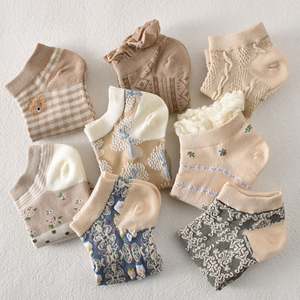 New Spring Women Short Vintage Floral Mesh Ankle Length <b>Socks</b> for Young Girls - Product Image 2