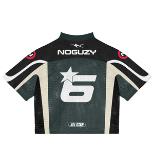 Thời Trang Dạo Phố Tùy Chỉnh Người Đàn Ông TEE Áo Sơ Mi In Bóng Đá Jersey Nhanh Chóng Khô Đào Tạo Lưới Boxy Quá Khổ T-Shirt Bóng Đá Mỹ Jersey - Product Image 2