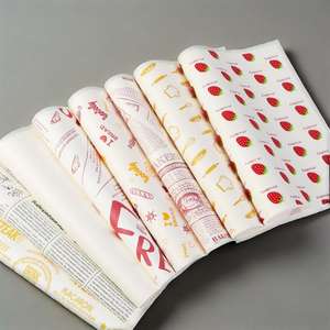 Papel para envolver hamburguesas de calidad alimentaria, último diseño, papel para hornear para restaurantes de comida rápida, hecho con pulpa con revestimiento de PE para pan. - Product Image 5