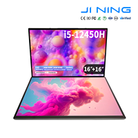 商务卖家双屏笔记本电脑 16+16 英寸英特尔酷睿 I5 12450H 16GB RAM 512GB SSD 触摸屏金属外壳 WiFi 适合商务使用