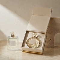 Parfum de luxe pour femmes, flacon de parfum en cristal taillé avec boîte, cadeau magnétique pour offrir