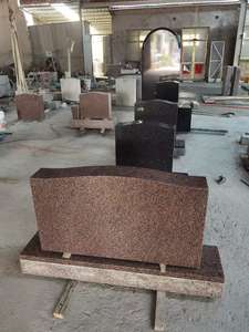 Commerciale stile americano monumento in pietra tombale in granito nero elegante sofisticato realizzato in marmo resistente per uso commemorativo del giardino - Product Image 5