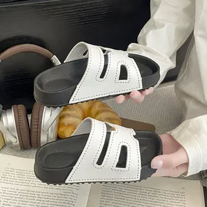 Sandales plates d'été décontractées pour enfants, style simple, plateforme, tongs, bout ouvert, chaussures unisexes - Product Image 4