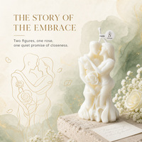Esthetische koppel-liefdesomhelzing sculptuur kaars figuur geurkaars voor huwelijksjubileum verloving Valentijnsgeschenken