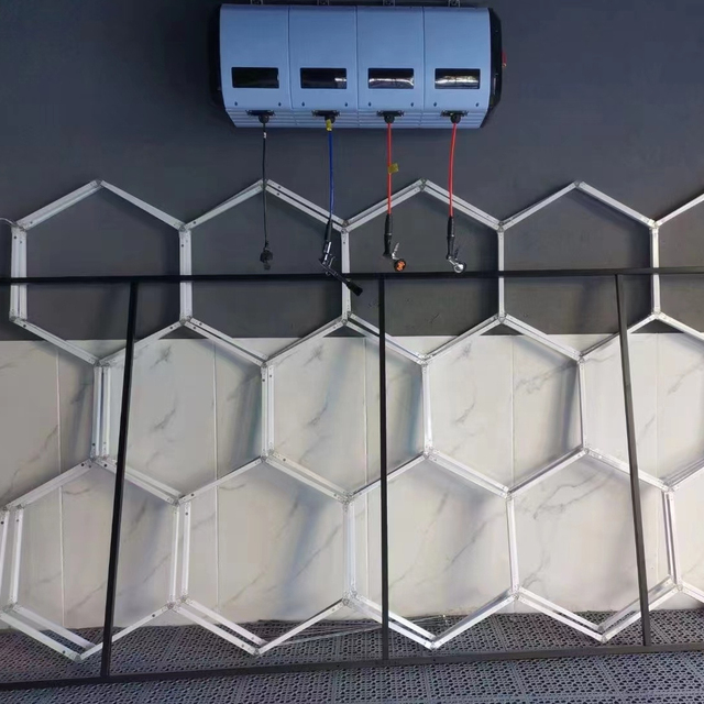 Hexagon Detailing Workshop Ceiling Led Lights for Car Shop and Garage Honeycomb Lights Hexagonal Led Light