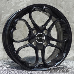 Rines Fonyee de Aleación de Aluminio Mag con Diseño de Corazón <span class=keywords><strong>Rosa</strong></span>, 4 Agujeros, 15 Pulgadas, 15x6.5, 4x100, para Automóviles de Pasajeros BMW, Tesla, VW - Product Image 2