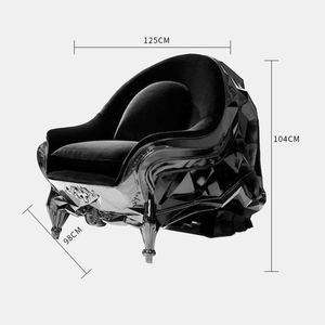 Y295 Esqueleto de cuero de lujo sofá individual noble elegante Chiavari muebles creativos borra noble <span class=keywords><strong>rey</strong></span> y reina silla camaleón - Product Image 3