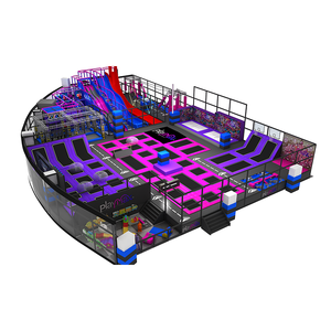 Trampolino per bambini parco trampolino all'aperto con trampolino per giochi di arrampicata con palline oceaniche - Product Image 4