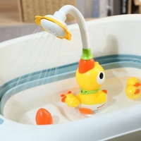 Jouet de bain multifonctionnel avec arrosage d'eau pour bébé 10 en 1 mode de pulvérisation d'eau canard pomme de douche baignoire jouet de bain avec ventouses