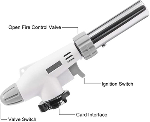 Metal Flame Gun Welding Gas Torch <strong>Lighter</strong> Heating Butane Portable Camping Welding Gas Torch for Pastries Desserts <strong>Blazing</strong> - Product Image 2