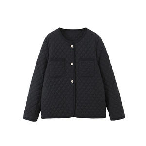 Chaqueta Acolchada de Algodón Runqi, Talla Grande, Otoño Invierno, Estilo Francés Informal, Chaqueta de Mujer de Grosor Medio con Bolsillo - Product Image 3