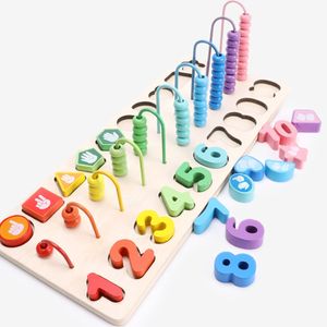 Montessori Di Legno Aritmetica di Scuola Materna per Bambini Giocattoli Di Puzzle digitale piastra di forma di corrispondenza ealy educazione giocattolo per bambini - Product Image 4