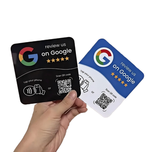 สติกเกอร์ NFC อะคริลิคขนาด 80*80 มม. พร้อมโลโก้สั่งทำพิเศษ สำหรับ<span class=keywords><strong>รีวิว</strong></span> Google พร้อมคิวอาร์โค้ด เมนู NFC ป้ายไร้สัมผัส โซเชียลมีเดีย ป้าย<span class=keywords><strong>รีวิว</strong></span> Google - Product Image 1