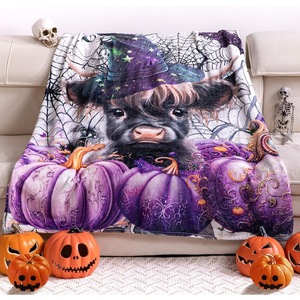 Halloween Ghost <b>Pumpkin</b> Bat Flannel <b>Blanket</b> Throw <b>Blanket</b> Nap <b>Blanket</b> Fall Decor Trick or Treat Wholesale Fade Resistant - Product Image 1
