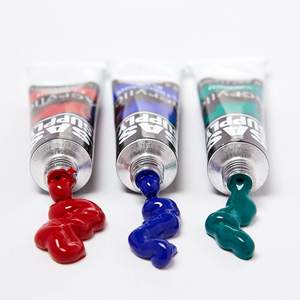 Ensemble de peinture acrylique DIY en tube d'aluminium de 12 couleurs pour toile, bois, argile, tissu, céramique, artisanat, art, dessin - Product Image 5