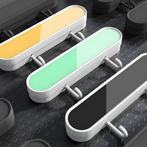 Étagère de salle de bain pliable murale avec ventouse, aucun perçage requis, support de rangement pour crochets de lavabo - Product Image 4