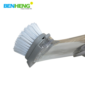 Gran oferta de herramientas de limpieza para el hogar, cepillos de limpieza de cocina de plástico, cepillo de esponja, limpiador dispensador de líquido automático de mano larga - Product Image 4