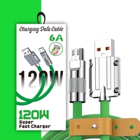 Nouveau câble de données USB de type C de charge rapide 120W 6A ligne de charge rapide pour iPhone iPad et pour iPod chargeur iPhone en Silicone liquide Ca