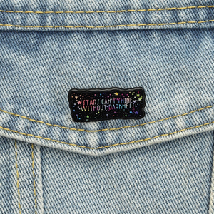 Broches émaillées « Les étoiles ne brillent pas sans l'obscurité », broche citation étoile arc-en-ciel motivante, badge de revers, bijoux en gros - Product Image 1