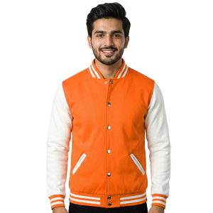 Wholesale Custom Long Sleeve Baseball <b>Jacket</b> for <b>Men</b> Latest Designs Quick Dry & Durable <b>Thin</b> Thickness Plain Blank Varieties - Product Image 1