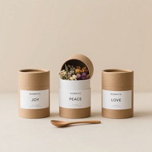Tubo de Embalaje Biodegradable con Logotipo Personalizado para Botellas, Frascos, Cilindros de Papel, Frutas, Polvo Suelto, Hojas de Té, Bebidas y Latas de Té - Product Image 1