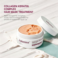 Masque capillaire au collagène personnalisé Pallamina, réparation profonde et hydratation lissante, masque capillaire à la kératine, fabrication originale OEM