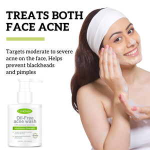 Limpiador facial <span class=keywords><strong>de</strong></span> control <span class=keywords><strong>de</strong></span> aceite <span class=keywords><strong>de</strong></span> máxima resistencia OEM <span class=keywords><strong>10</strong></span>% peróxido <span class=keywords><strong>de</strong></span> <span class=keywords><strong>benzoilo</strong></span> previene espinillas y espinillas textura suave incluso el tono <span class=keywords><strong>de</strong></span> la piel - Product Image 3