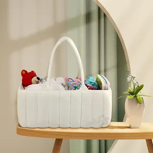 Stylish Diaper Caddy Baby Basket Baby Essentials Organizer Perfect For Changing Table Storage Basket For Newborn Boys Girls