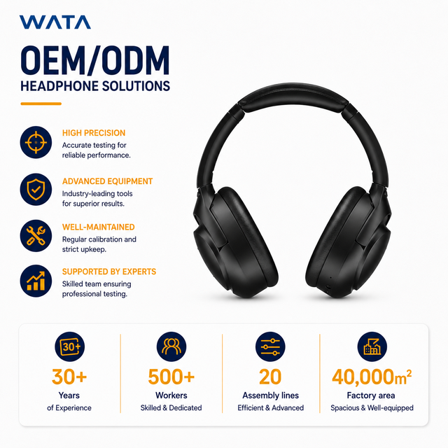 High-end ODM OEM Factory Quality for Studio Wireless Headphones BT Noise Cancellation Foldable with Headphones
