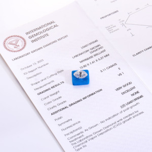 مجوهرات قابلة للتحصيل من الماس المختبري VS1 قيراط للحجر الإلكتروني مربعة الشكل ومعالج بالإشعاع ومعالج بعيون الحصان - Product Image 4