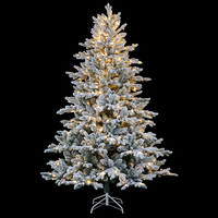 Promotion Annuelle : Arbre de Noël Artificiel Écologique de 180 cm Pré-Éclairé avec Écran LED, Résistant aux Intempéries pour l'Intérieur