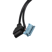 Cable OBD2 de 16 Pines Macho a Molex 6P con Conector Mlnl, Cable en Y para Escáner de Diagnóstico OBD2, Lector de Códigos de Error