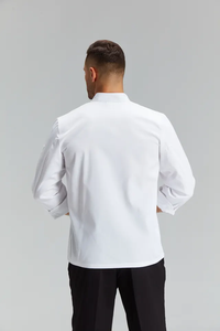 Cappotto da Chef con Logo personalizzato diretto in fabbrica per uniformi da ristorante e Bar - Product Image 3