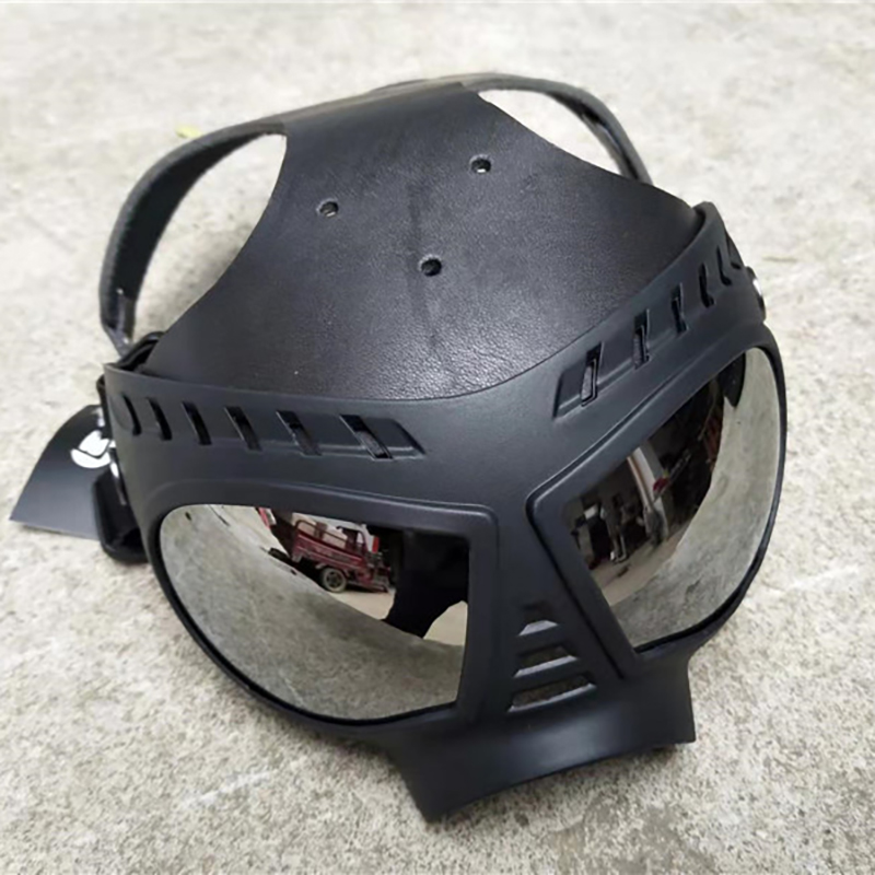 Black-Working Dog Leather Helmet