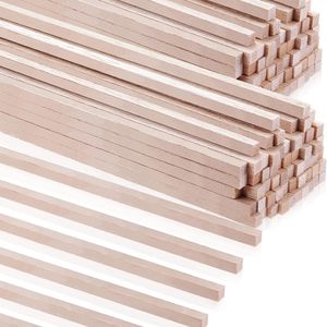 ไม้ <span class=keywords><strong>Balsa</strong></span> ขนาด1/8x1/8x12นิ้วไม้แข็งทรงสี่เหลี่ยมแผ่นไม้ที่ยังไม่เสร็จสำหรับการขึ้นรูปงานฝีมือแบบ DIY - Product Image 1
