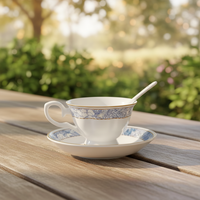 Service de table en porcelaine fine peint à la main, 60 pièces, de haute qualité, sans plomb ni cadmium, résistant aux éclats et durable, idéal pour un cadeau – Nouveauté très prisée