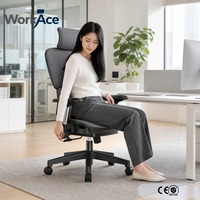 Chaise de bureau ergonomique moderne et confortable en plastique, réglable, pivotante, inclinable, avec mécanisme de levage pour la maison et le bureau