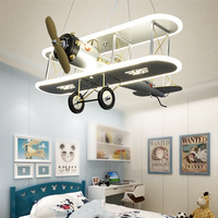Lampe suspendue LED en forme d'avion pour chambre d'enfant - Design simple et tendance de dessin animé, intensité réglable, couleur et taille personnalisables