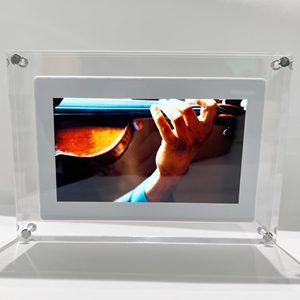 Cadre photo numérique vidéo 10,1 pouces en acrylique transparent avec câble intégré - Product Image 3