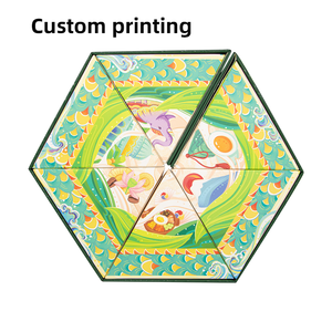 Caja de Regalo de Papel para Empacar Pasteles Zongzi y Moon Cake con Diseño Creativo de Forma Poligonal y Logotipo Personalizado para el Festival del Bote del Dragón - Product Image 4