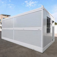 Maison Conteneur Pliante 20ft 40ft Luxe en Acier Panneaux Sandwich Résistante aux Ouragans Imperméable Supermarché Salle de Sport Entrepôt Cabanes de Vacances