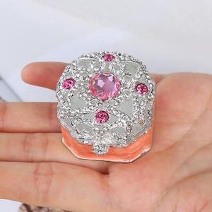 Cadeaux promotionnels, boîte à bijoux <span class=keywords><strong>en</strong></span> métal émaillé avec un nouveau design créatif, luxe léger, sertissage de diamants, pour la décoration de la maison - Product Image 4