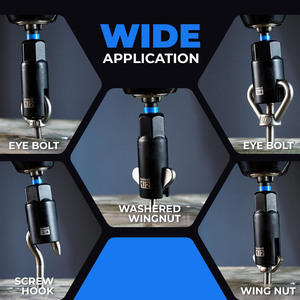 Wing Nut <b>Driver</b> <b>Set</b> 5PCS (3/8" 1/2" 9/16" 5/8" 3/4") Impact Nuts Bolts 1/4" Hex Shank Deep Slot MYJ Myj High-quality Wing N - Product Image 2