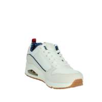 Zapatillas Deportivas Donna con Amortiguación de Aire, con Cordones, Blancas y Azules, Talla 39, Entresuela EVA Acolchada, Parte Superior Sintética con Diseño de Estrellas, Suela de Goma