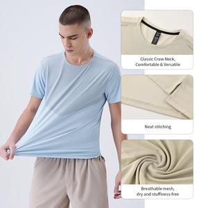 5A Antibacterial Ice Thin Tech Fabric Men Men Quick Dry Sport Running T <b>Shirt</b> Gym Breathable <b>100</b>% <b>Polyester</b> T <b>Shirt</b> - Product Image 4