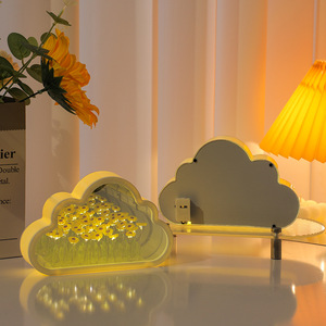 โคมไฟกลางคืนรูปเมฆขนาดเล็ก DIY ควบคุมด้วยปุ่ม กระจกเงา ลายดอกไม้ ทะเล ของตกแต่งโต๊ะทำงาน ของขวัญสร้างสรรค์ แสงสร้างบรรยากาศ สำหรับแฟนสาว - Product Image 3