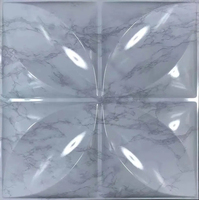 Panel Dinding PVC 3D Motif Marmer Modern, Geometris, Tahan Air, Anti Statis, Anti Lembab untuk Dekorasi Rumah dan Komersial