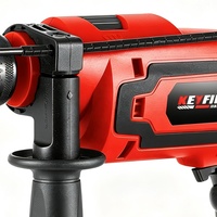 Taladro percutor con certificación CE, velocidad variable de 0-3000 RPM, para taladrar madera, hormigón y acero, 710 W, con mango auxiliar