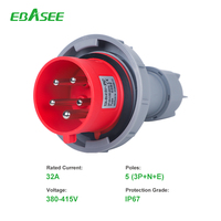Prise et fiche industrielles IEC 60309 étanches IP44 IP55 IP66 IP67 16A 32A 63A 125A 2P 3P 3P+E+N en ABS